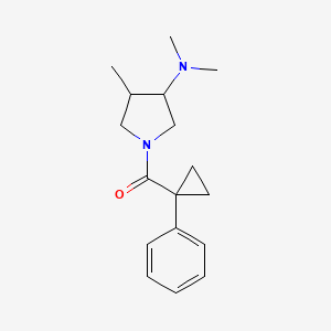 [3-(Dimethylamino)-4-methylpyrrolidin-1-yl]-(1-phenylcyclopropyl)methanone