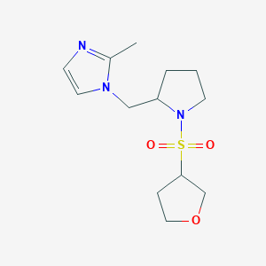 2-Methyl-1-[[1-(oxolan-3-ylsulfonyl)pyrrolidin-2-yl]methyl]imidazole