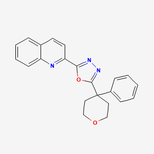 2-(4-Phenyloxan-4-yl)-5-quinolin-2-yl-1,3,4-oxadiazole