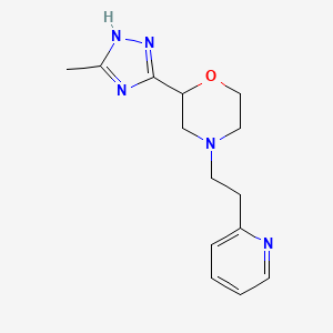 molecular formula C14H19N5O B7599036 2-(5-methyl-1H-1,2,4-triazol-3-yl)-4-(2-pyridin-2-ylethyl)morpholine 