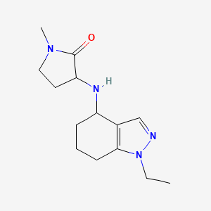 molecular formula C14H22N4O B7599040 3-[(1-Ethyl-4,5,6,7-tetrahydroindazol-4-yl)amino]-1-methylpyrrolidin-2-one 