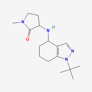 3-[(1-Tert-butyl-4,5,6,7-tetrahydroindazol-4-yl)amino]-1-methylpyrrolidin-2-one