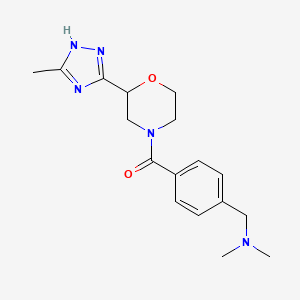 [4-[(dimethylamino)methyl]phenyl]-[2-(5-methyl-1H-1,2,4-triazol-3-yl)morpholin-4-yl]methanone