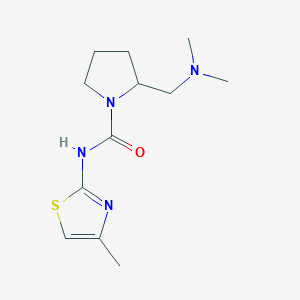 2-[(dimethylamino)methyl]-N-(4-methyl-1,3-thiazol-2-yl)pyrrolidine-1-carboxamide