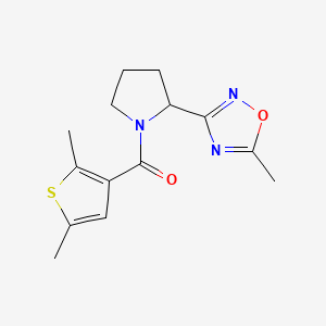 (2,5-Dimethylthiophen-3-yl)-[2-(5-methyl-1,2,4-oxadiazol-3-yl)pyrrolidin-1-yl]methanone