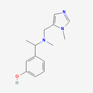 3-[1-[Methyl-[(3-methylimidazol-4-yl)methyl]amino]ethyl]phenol