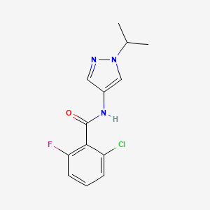 2-chloro-6-fluoro-N-(1-propan-2-ylpyrazol-4-yl)benzamide