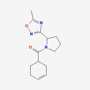 Cyclohex-3-en-1-yl-[2-(5-methyl-1,2,4-oxadiazol-3-yl)pyrrolidin-1-yl]methanone