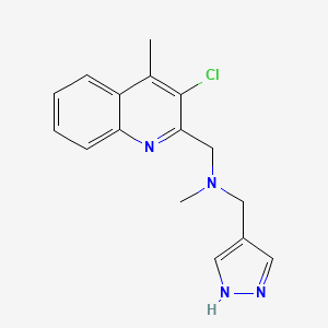 N-[(3-chloro-4-methylquinolin-2-yl)methyl]-N-methyl-1-(1H-pyrazol-4-yl)methanamine