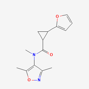 N-(3,5-dimethyl-1,2-oxazol-4-yl)-2-(furan-2-yl)-N-methylcyclopropane-1-carboxamide