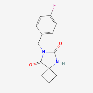 molecular formula C13H13FN2O2 B7599190 7-[(4-Fluorophenyl)methyl]-5,7-diazaspiro[3.4]octane-6,8-dione 