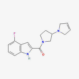 [3-(2,5-dihydropyrrol-1-yl)pyrrolidin-1-yl]-(4-fluoro-1H-indol-2-yl)methanone