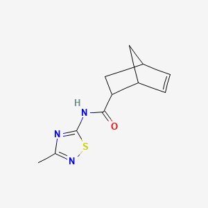 molecular formula C11H13N3OS B7599214 N-(3-methyl-1,2,4-thiadiazol-5-yl)bicyclo[2.2.1]hept-5-ene-2-carboxamide 