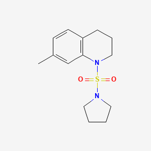 molecular formula C14H20N2O2S B7599220 7-methyl-1-pyrrolidin-1-ylsulfonyl-3,4-dihydro-2H-quinoline 