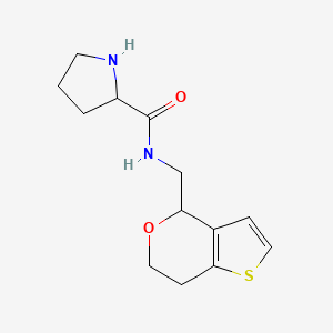 N-(6,7-dihydro-4H-thieno[3,2-c]pyran-4-ylmethyl)pyrrolidine-2-carboxamide