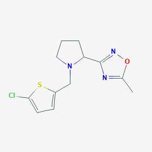 3-[1-[(5-Chlorothiophen-2-yl)methyl]pyrrolidin-2-yl]-5-methyl-1,2,4-oxadiazole