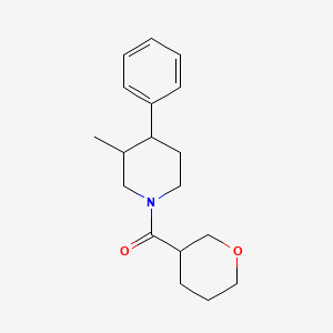 molecular formula C18H25NO2 B7599306 (3-Methyl-4-phenylpiperidin-1-yl)-(oxan-3-yl)methanone 