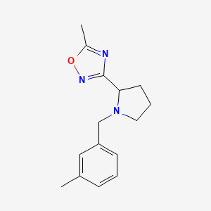 5-Methyl-3-[1-[(3-methylphenyl)methyl]pyrrolidin-2-yl]-1,2,4-oxadiazole