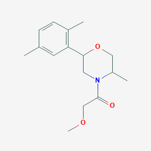 molecular formula C16H23NO3 B7599319 1-[2-(2,5-Dimethylphenyl)-5-methylmorpholin-4-yl]-2-methoxyethanone 