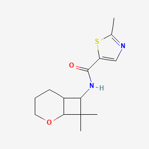 N-(8,8-dimethyl-2-oxabicyclo[4.2.0]octan-7-yl)-2-methyl-1,3-thiazole-5-carboxamide