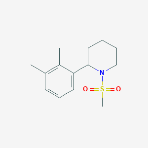 molecular formula C14H21NO2S B7599376 2-(2,3-Dimethylphenyl)-1-methylsulfonylpiperidine 