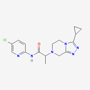 N-(5-chloropyridin-2-yl)-2-(3-cyclopropyl-6,8-dihydro-5H-[1,2,4]triazolo[4,3-a]pyrazin-7-yl)propanamide