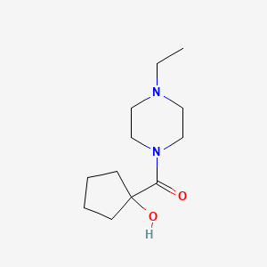 molecular formula C12H22N2O2 B7599426 (4-Ethylpiperazin-1-yl)-(1-hydroxycyclopentyl)methanone 