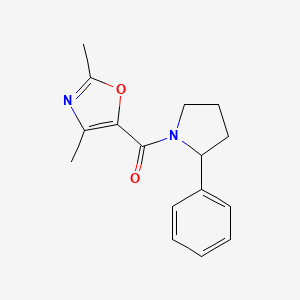 molecular formula C16H18N2O2 B7599447 (2,4-Dimethyl-1,3-oxazol-5-yl)-(2-phenylpyrrolidin-1-yl)methanone 