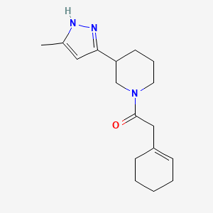 2-(cyclohexen-1-yl)-1-[3-(5-methyl-1H-pyrazol-3-yl)piperidin-1-yl]ethanone