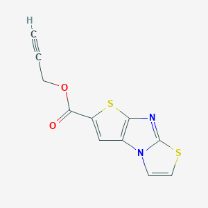 molecular formula C11H6N2O2S2 B7599503 Prop-2-ynyl 5,9-dithia-1,7-diazatricyclo[6.3.0.02,6]undeca-2(6),3,7,10-tetraene-4-carboxylate 