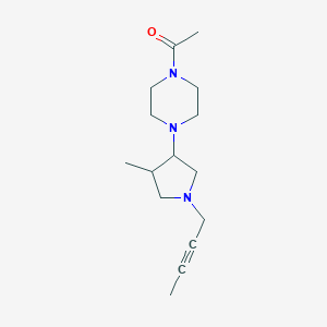 molecular formula C15H25N3O B7599548 1-[4-(1-But-2-ynyl-4-methylpyrrolidin-3-yl)piperazin-1-yl]ethanone 