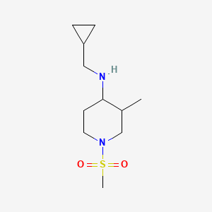 molecular formula C11H22N2O2S B7599550 N-(cyclopropylmethyl)-3-methyl-1-methylsulfonylpiperidin-4-amine 