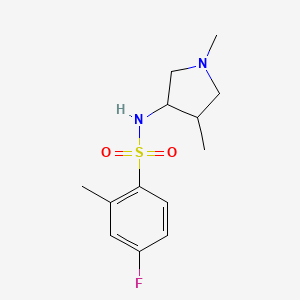 N-(1,4-dimethylpyrrolidin-3-yl)-4-fluoro-2-methylbenzenesulfonamide