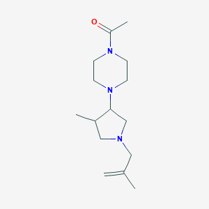 1-[4-[4-Methyl-1-(2-methylprop-2-enyl)pyrrolidin-3-yl]piperazin-1-yl]ethanone