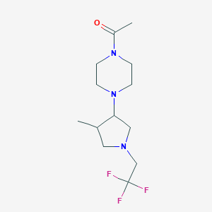 1-[4-[4-Methyl-1-(2,2,2-trifluoroethyl)pyrrolidin-3-yl]piperazin-1-yl]ethanone