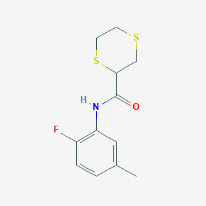 N-(2-fluoro-5-methylphenyl)-1,4-dithiane-2-carboxamide