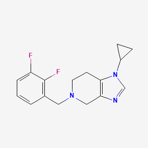 molecular formula C16H17F2N3 B7599588 1-cyclopropyl-5-[(2,3-difluorophenyl)methyl]-6,7-dihydro-4H-imidazo[4,5-c]pyridine 