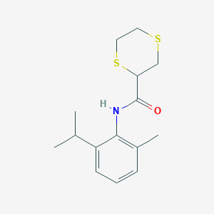 molecular formula C15H21NOS2 B7599590 N-(2-methyl-6-propan-2-ylphenyl)-1,4-dithiane-2-carboxamide 