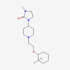 molecular formula C18H33N3O2 B7599596 1-Methyl-3-[1-[2-(2-methylcyclohexyl)oxyethyl]piperidin-4-yl]imidazolidin-2-one 