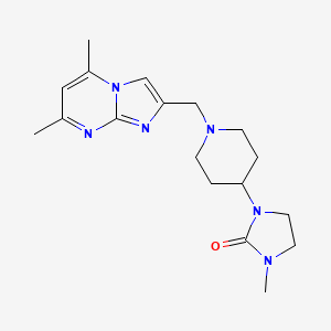 1-[1-[(5,7-Dimethylimidazo[1,2-a]pyrimidin-2-yl)methyl]piperidin-4-yl]-3-methylimidazolidin-2-one