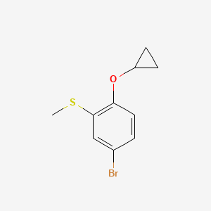 molecular formula C10H11BrOS B7599613 (5-Bromo-2-cyclopropoxyphenyl)(methyl)sulfane 