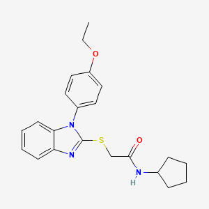 N-cyclopentyl-2-[1-(4-ethoxyphenyl)benzimidazol-2-yl]sulfanylacetamide