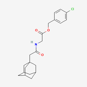 molecular formula C21H26ClNO3 B7599656 (4-Chlorophenyl)methyl 2-[[2-(1-adamantyl)acetyl]amino]acetate 