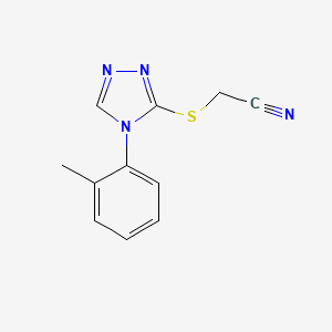 2-[[4-(2-Methylphenyl)-1,2,4-triazol-3-yl]sulfanyl]acetonitrile