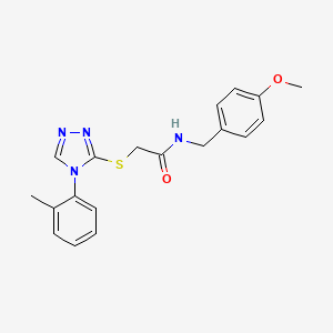 N-[(4-methoxyphenyl)methyl]-2-[[4-(2-methylphenyl)-1,2,4-triazol-3-yl]sulfanyl]acetamide