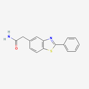 molecular formula C15H12N2OS B7599706 2-(2-Phenyl-1,3-benzothiazol-5-yl)acetamide 