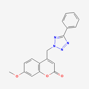 7-Methoxy-4-[(5-phenyltetrazol-2-yl)methyl]chromen-2-one