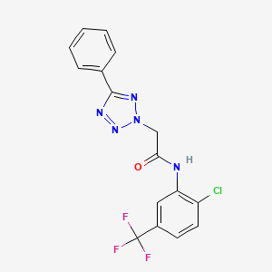 N-[2-chloro-5-(trifluoromethyl)phenyl]-2-(5-phenyltetrazol-2-yl)acetamide