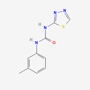 molecular formula C10H10N4OS B7599727 1-(3-Methylphenyl)-3-(1,3,4-thiadiazol-2-yl)urea 