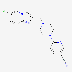 6-[4-[(6-Chloroimidazo[1,2-a]pyridin-2-yl)methyl]piperazin-1-yl]pyridine-3-carbonitrile